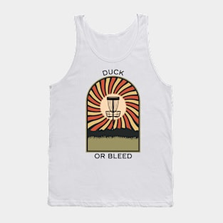 Duck Or Bleed | Disc Golf Vintage Retro Arch Mountains Tank Top